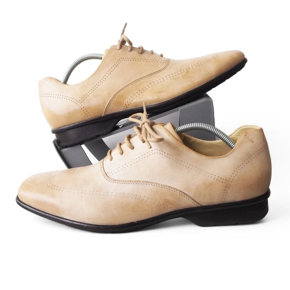 I-Travel by Rockport Upson Wingtip Derby‎ Oxfords  Men's 11/45 Sand Beige